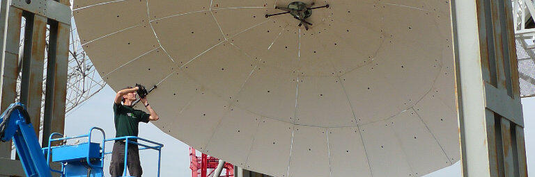 Photogrammetriemessung eines Radioteleskope