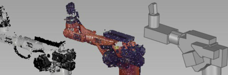 Roboter als Punktwolke und über Reverse Engineering im CAD-konstruiert