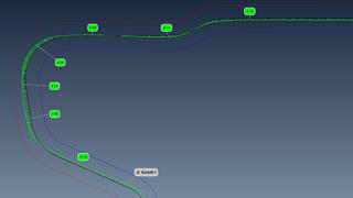 Eine Schnitt-Darstellung über definierte Oberflächen Toleranz-Zonen ermöglicht eine Darstellung in i.O (in Ordnung) oder n.i.O (nicht in Ordnung).