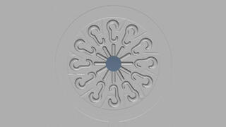 Polygonalmodell - Spritzgusswerkzeug mit kleinen Hakenkavitäten