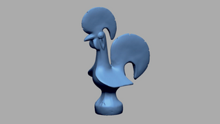 Berufsfelderkundungstag - Polygonalmodell der Hahnfigur