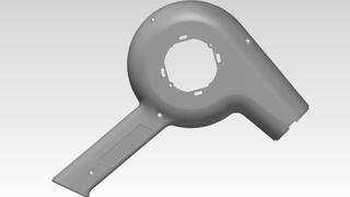 Bauteilvermessung: CAD-Modell von einem Föhn aus dem Hausgerätebereich