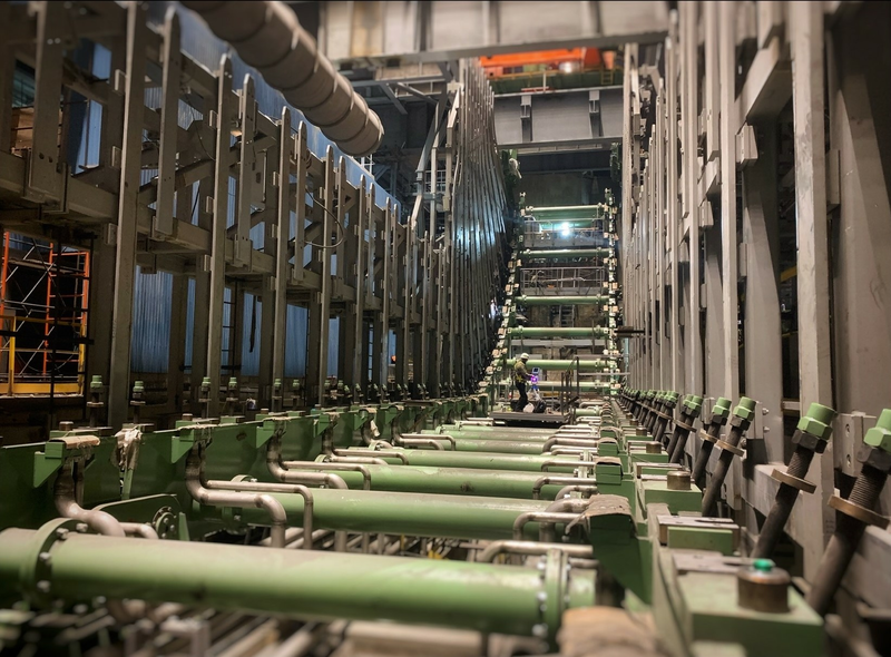 Stranggusanlage vermessen