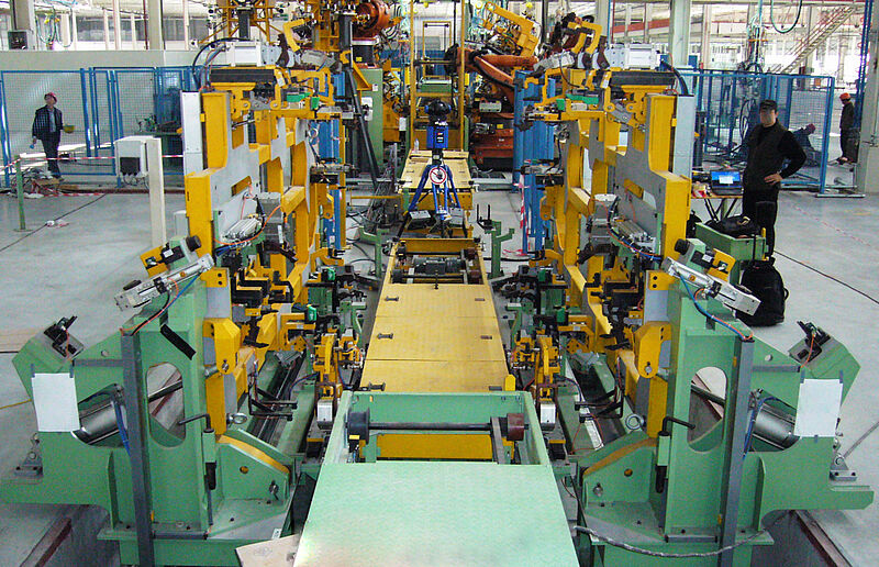 Justierung einer Automobilanlage